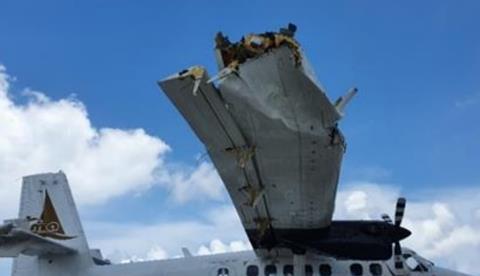 Trans Maldivian DHC-6 damage-c-Maldives AICC