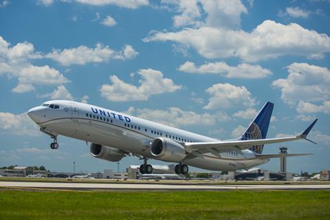 United Airlines first 737 Max 9 flight