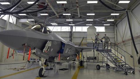 DC - F-35A Lightning II for maintenance at Eglin Air Force Base