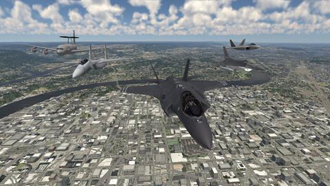 F-35 Distributed Mission Training simulator