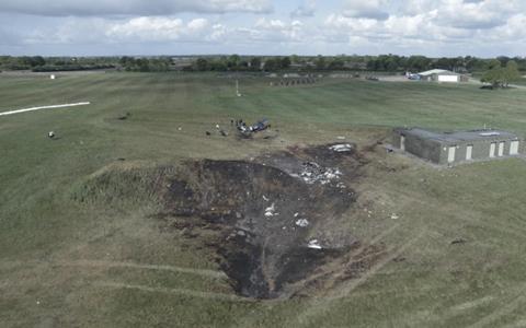 Learjet D-CGFQ accident site-c-BFU