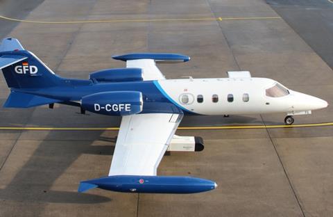 GFD Learjet on ground-c-GFD