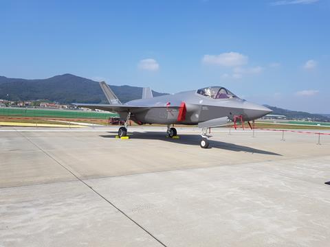 South Korean F 35a Suffers Belly Landing Pilot Safe News Flight Global