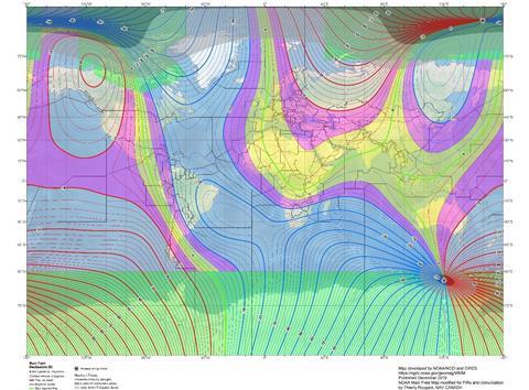 Magnetic variation map