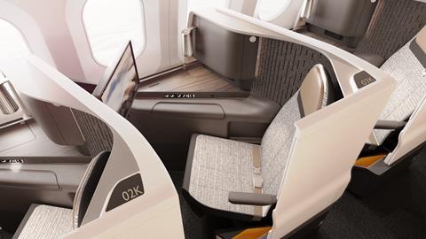 Unum business-class seat