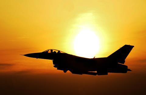 F-16 sunset