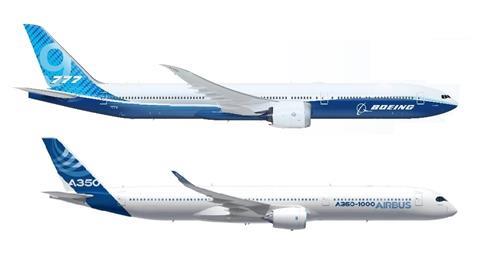 A350-1000 versus 777-9