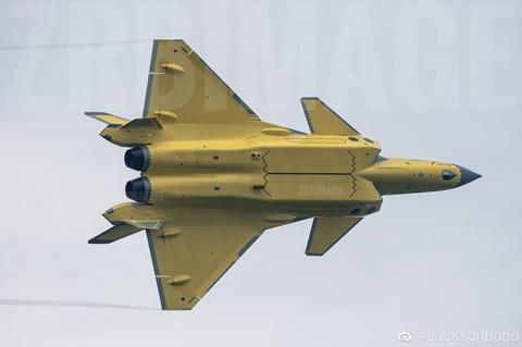 J-20 with WS-10