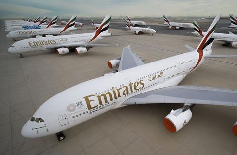 Emirates A380s in storage