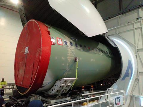 Airbus Beluga unloading