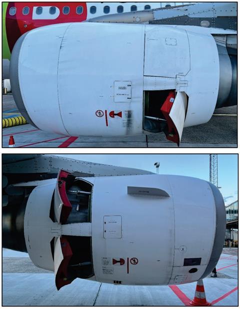 Reverser Doors On One Engine Found Deployed After A320 Go Around