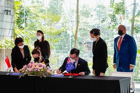 Singapore New Zealand Sustainable Aviation signing