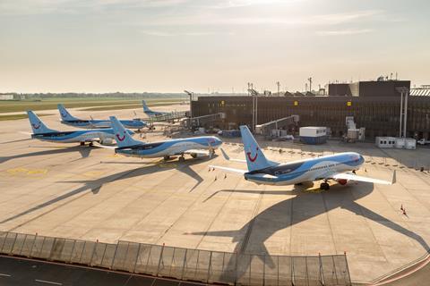 Tuifly aircraft parked at Hannover during Covid