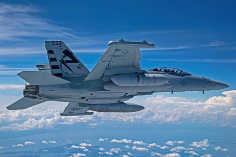 Next Generation Jammer Mid-Band flies for the first time on an EA-18G Growler