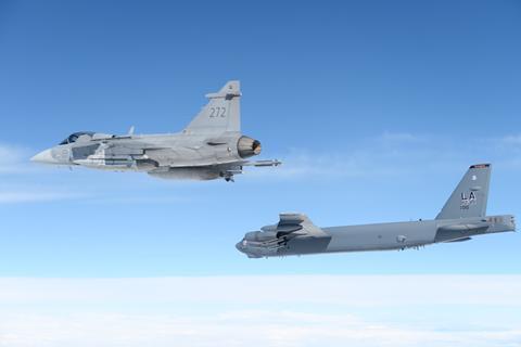 Gripen C with B-52