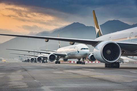 Hong Kong aircraft parked