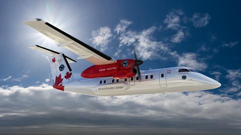 Pratt & Whitney Canada Dash 8-100 hybrid electric