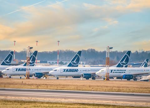 Tarom parked aircraft January 2021 (c) Shutterstock