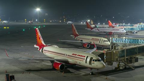 Air India aircraft at Mumbai airport