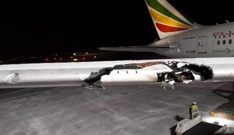 Ethiopian 787 wing damage