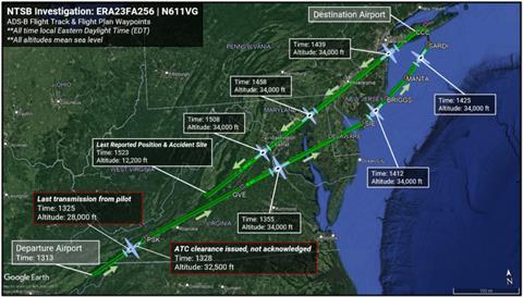 Citation crash map-c-NTSB