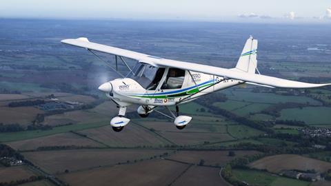 Ikarus C42 Zero SynAvGas flight