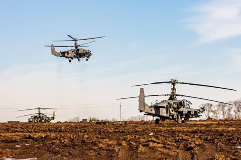 Russian Ka-52s