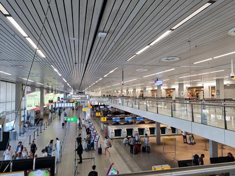 Schiphol airport terminal August