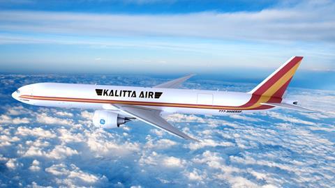 Kalitta-Air-777-300ERSF-in-flight. GECAS