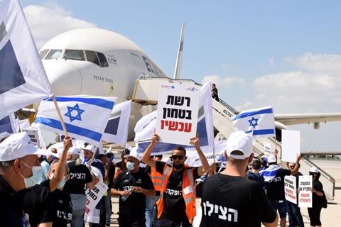 Ben Gurion protest-c-Histadrut