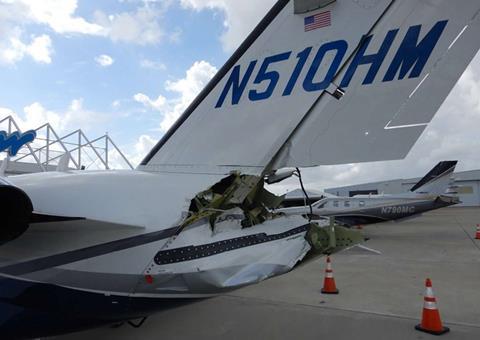 N510HM collision damage-c-NTSB