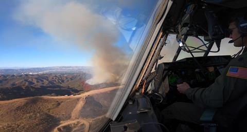 C-130J firefighting run