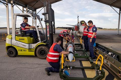 Brazil Meteor missile loading Gripen E F-39E c FAB