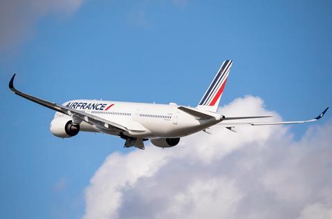 First A350-900 Air France MSN3331 ferry flight - take off