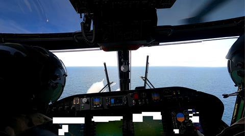 Royal Navy Martlet missile shot