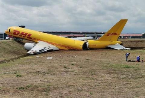 DHL 757 accident San Jose left side-c-CETAC Costa Rica