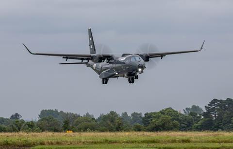 Irish Air Corps C295 landing