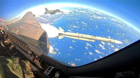 Brazilian Gripen Meteor shot