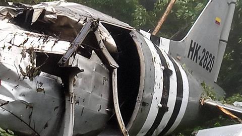 DC-3 wreckage-c-Defensa Civil Colombiana
