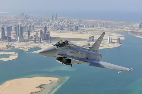 RAF Typhoon over Dubai
