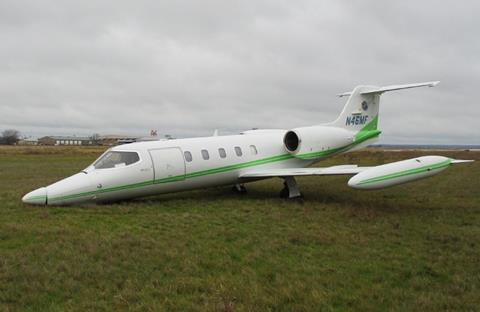 Learjet N46MF overrun-c-NTSB