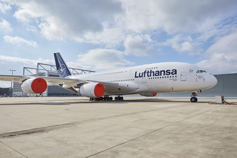 Lufthansa A380 in storage