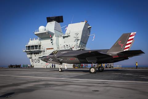 US Marine Corps F-35B HMS Queen Elizabeth