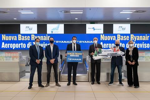 Ryanair Venice Treviso base announcement