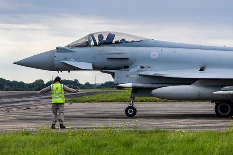 RAF Typhoon at Boscombe Down