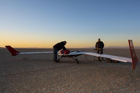 X-57B Armstrong Flight Research Center in Edwards, California c NASA