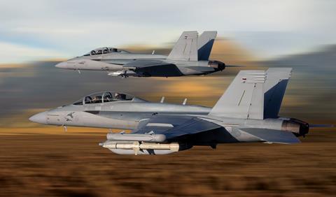 Growler with Super Hornet