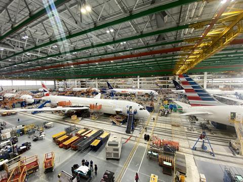 Boeing 787 assembly site in North Charleston, South Carolina on 15 April 2024