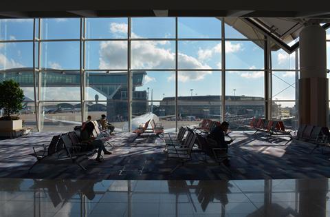 Hong Kong airport terminal, May 2021