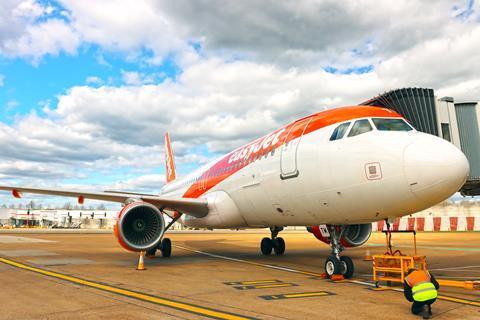 easyJet stand-c-London Gatwick Airport